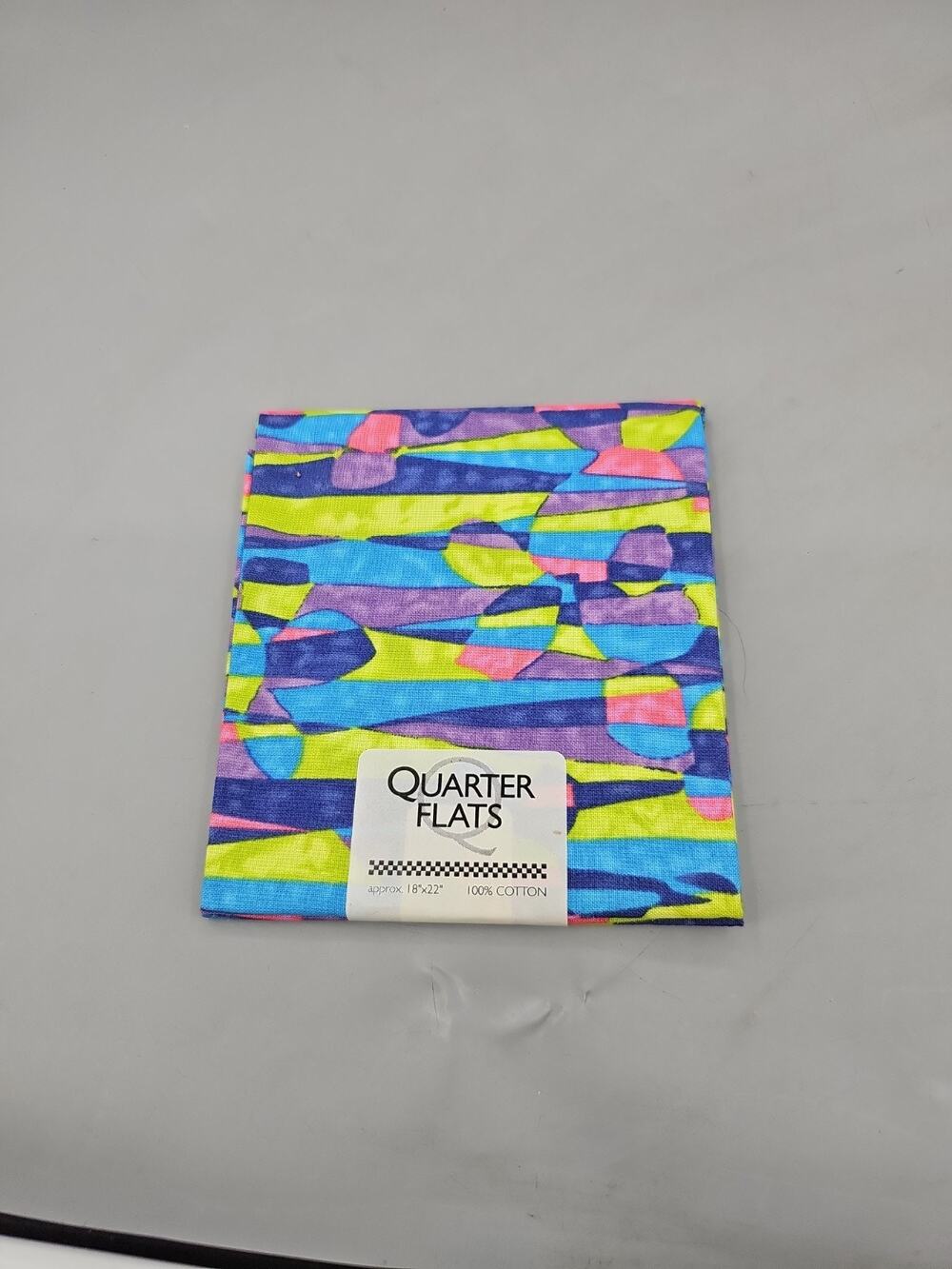18"x22" Colorful Wavy Green Blue Purple Pattern Cotton Fabric Jo-ann Fabric New